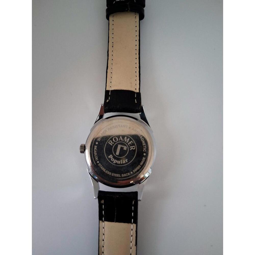 Vintage Roamer Men's Leather Mechanical‎ Watch RARE - Picture 8 of 8